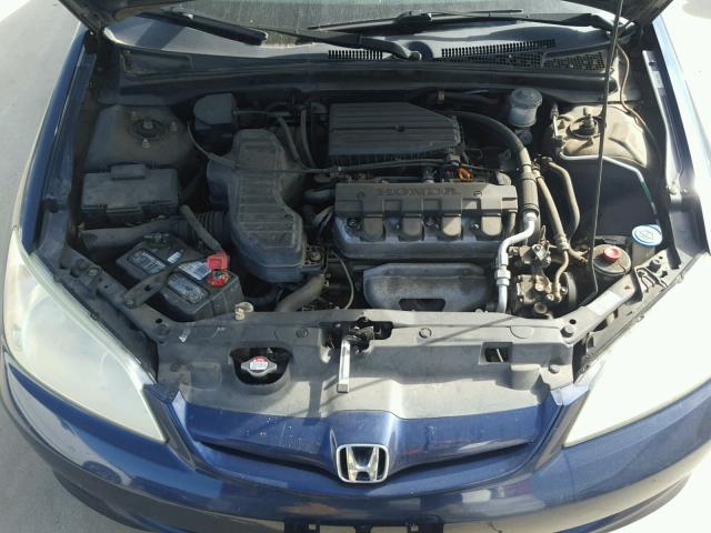 2HGES16694H595015 - 2004 HONDA CIVIC LX BLUE photo 7