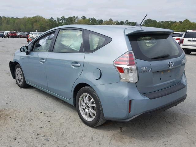 JTDZN3EUXFJ039963 - 2015 TOYOTA PRIUS V TEAL photo 3