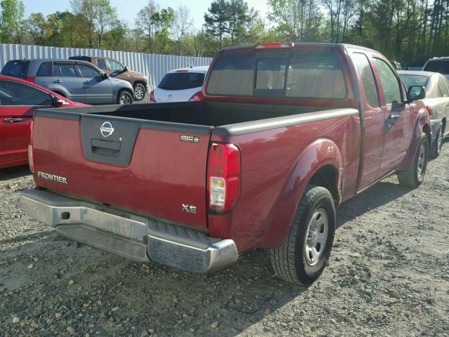 1N6BD06T67C408815 - 2007 NISSAN FRONTIER K RED photo 4
