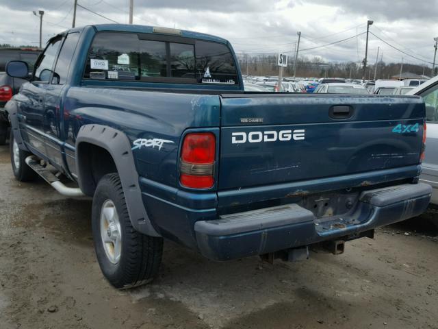 3B7HF13Z2WG244397 - 1998 DODGE RAM 1500 GREEN photo 3