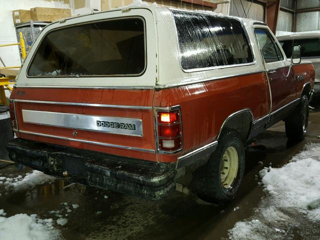 3B4HW12WXGM619508 - 1986 DODGE RAMCHARGER WHITE photo 4