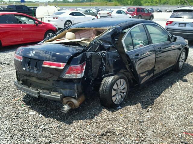 1HGCP2F31CA025852 - 2012 HONDA ACCORD LX BLACK photo 4