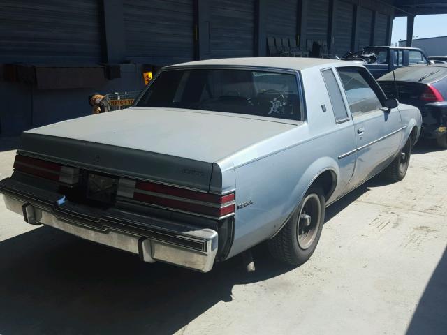 1G4GJ47A6FP421265 - 1985 BUICK REGAL BLUE photo 4