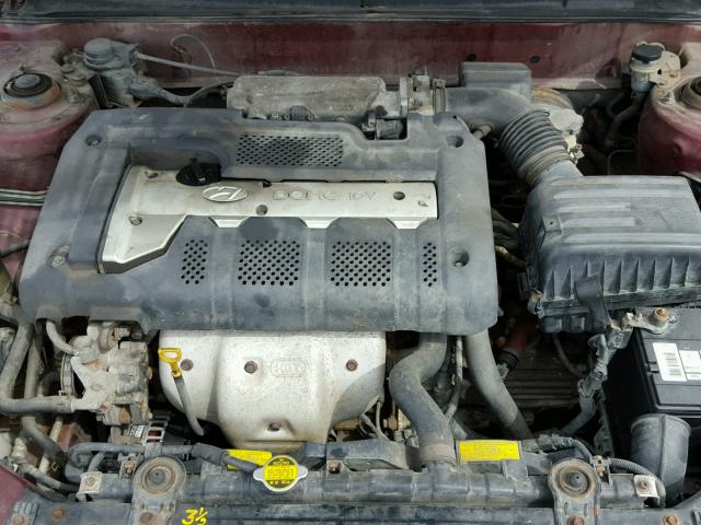 KMHDN45D22U260932 - 2002 HYUNDAI ELANTRA GL RED photo 7