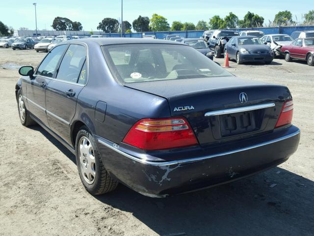 JH4KA9654YC010603 - 2000 ACURA 3.5RL BLUE photo 3