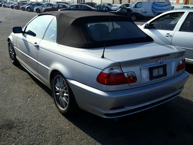 WBABS53412JU91445 - 2002 BMW 330 CI SILVER photo 3