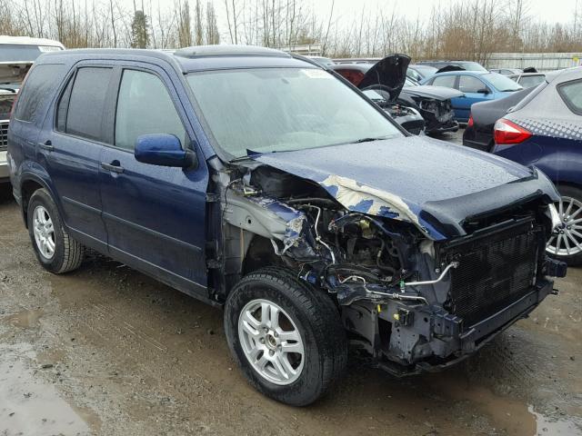 JHLRD77862C073880 - 2002 HONDA CR-V EX BLUE photo 1