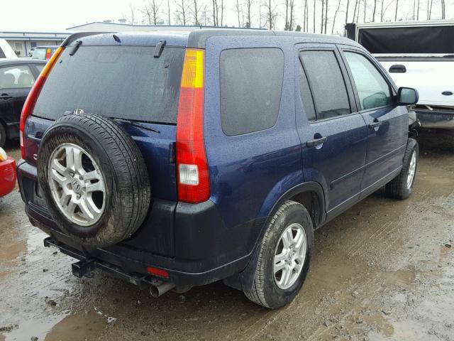 JHLRD77862C073880 - 2002 HONDA CR-V EX BLUE photo 4