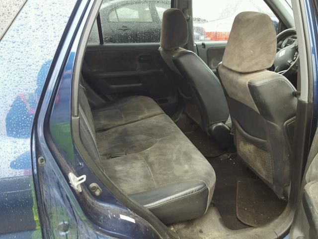 JHLRD77862C073880 - 2002 HONDA CR-V EX BLUE photo 6