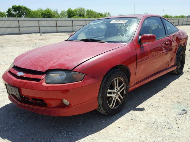 1G1JH12F237293358 - 2003 CHEVROLET CAVALIER L RED photo 2