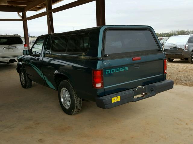 1B7FL26X2SW933688 - 1995 DODGE DAKOTA GREEN photo 3