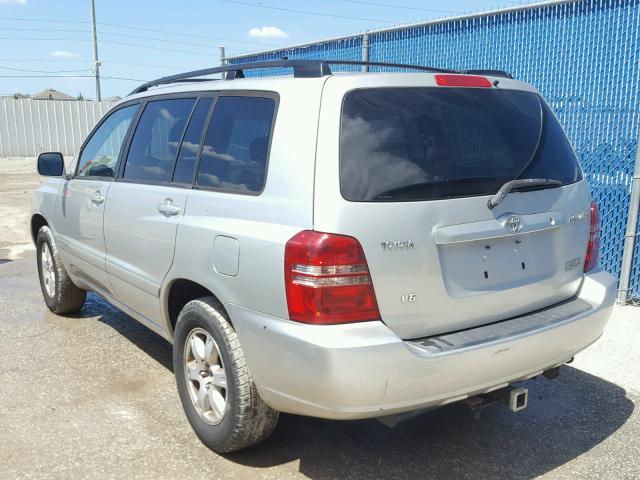 JTEGF21A430110257 - 2003 TOYOTA HIGHLANDER SILVER photo 3