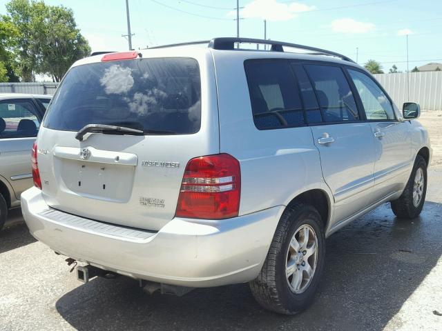 JTEGF21A430110257 - 2003 TOYOTA HIGHLANDER SILVER photo 4