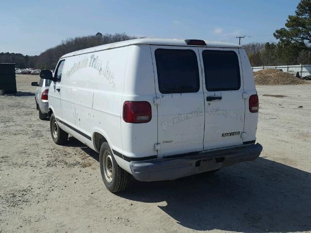 2D7JB21YX3K507611 - 2003 DODGE RAM VAN B2 WHITE photo 3