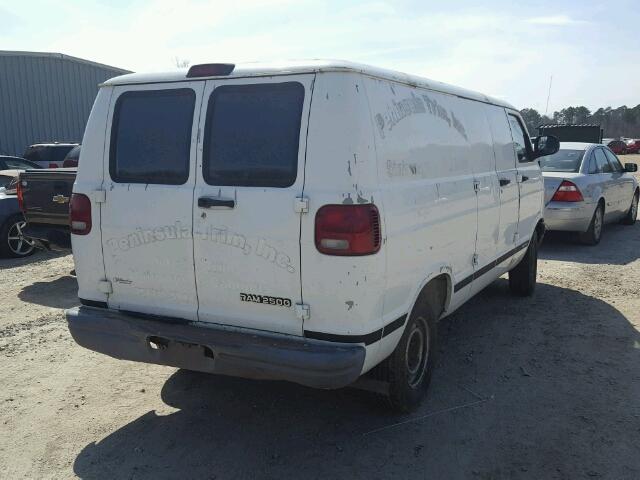 2D7JB21YX3K507611 - 2003 DODGE RAM VAN B2 WHITE photo 4