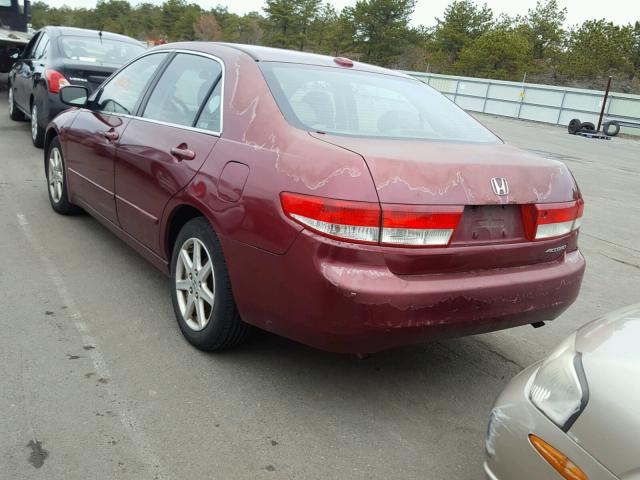 1HGCM66514A067084 - 2004 HONDA ACCORD EX RED photo 3