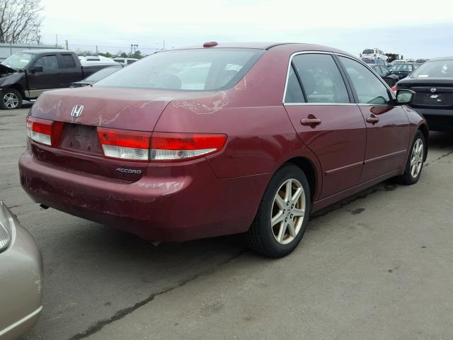 1HGCM66514A067084 - 2004 HONDA ACCORD EX RED photo 4