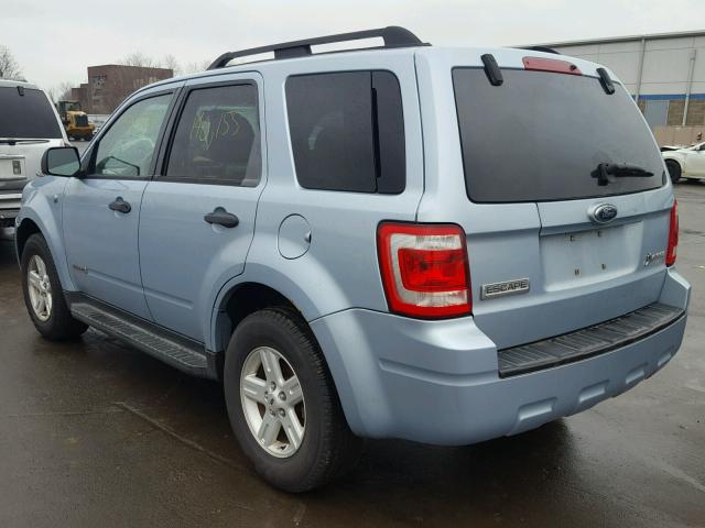 1FMCU59H18KA59092 - 2008 FORD ESCAPE HEV BLUE photo 3