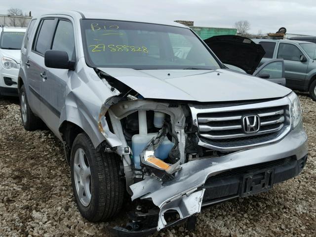 5FNYF4H20CB060736 - 2012 HONDA PILOT LX WHITE photo 1