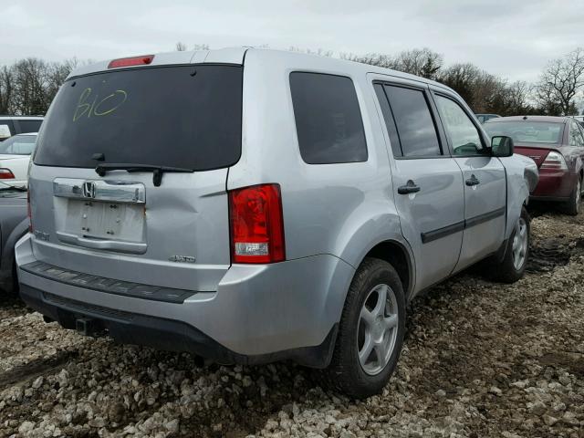 5FNYF4H20CB060736 - 2012 HONDA PILOT LX WHITE photo 4