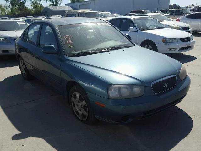 KMHDN45D31U070233 - 2001 HYUNDAI ELANTRA GL GREEN photo 1