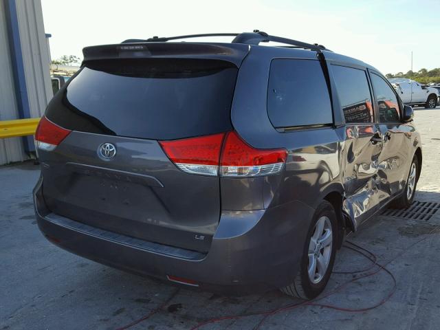 5TDKK3DC0BS153602 - 2011 TOYOTA SIENNA LE GRAY photo 4