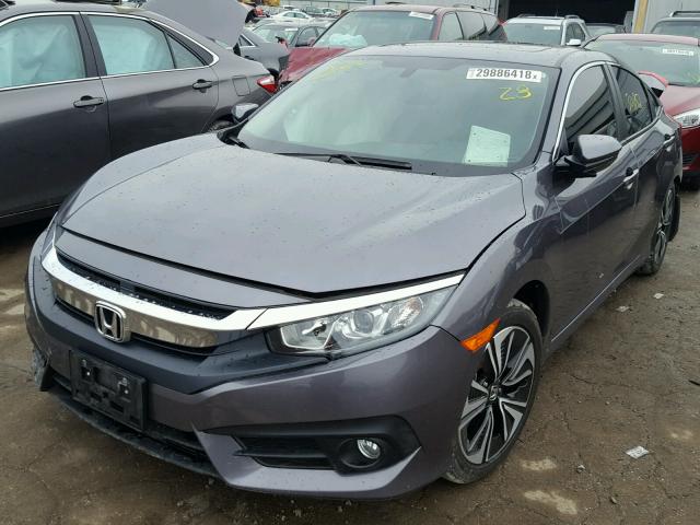 19XFC1F7XGE030023 - 2016 HONDA CIVIC EXL GRAY photo 2