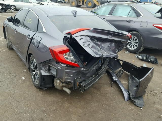 19XFC1F7XGE030023 - 2016 HONDA CIVIC EXL GRAY photo 3