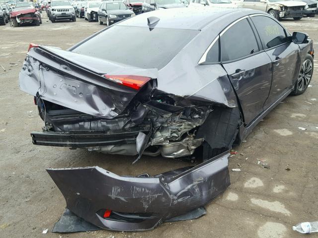 19XFC1F7XGE030023 - 2016 HONDA CIVIC EXL GRAY photo 4