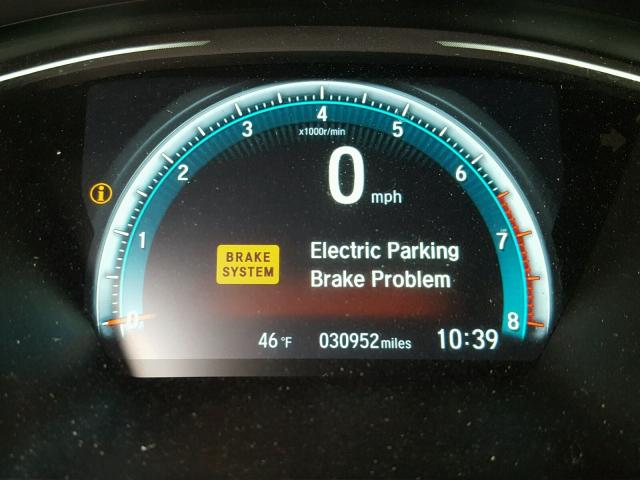 19XFC1F7XGE030023 - 2016 HONDA CIVIC EXL GRAY photo 8