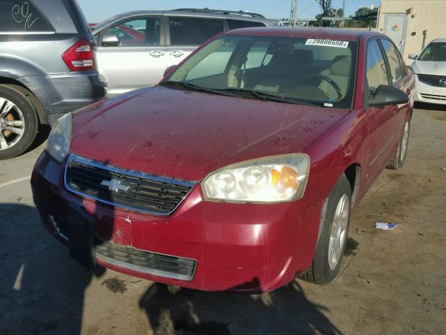 1G1ZT51886F134396 - 2006 CHEVROLET MALIBU LT RED photo 2