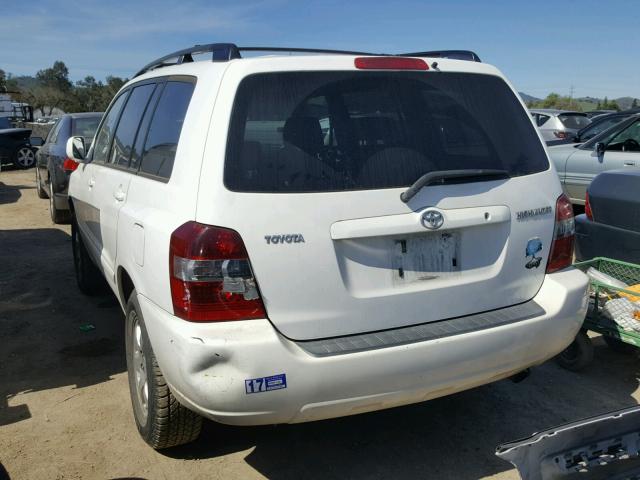 JTEGD21A850109136 - 2005 TOYOTA HIGHLANDER WHITE photo 3