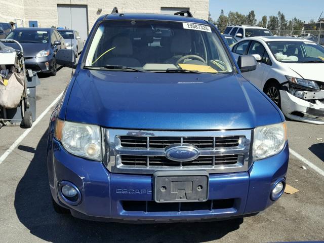 1FMCU03Z98KB27451 - 2008 FORD ESCAPE XLT BLUE photo 9