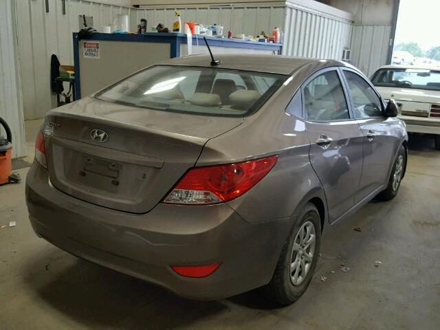 KMHCT4AE1CU231150 - 2012 HYUNDAI ACCENT GLS BROWN photo 4