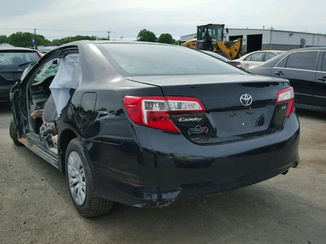 4T4BF1FK2DR278713 - 2013 TOYOTA CAMRY L BLACK photo 3