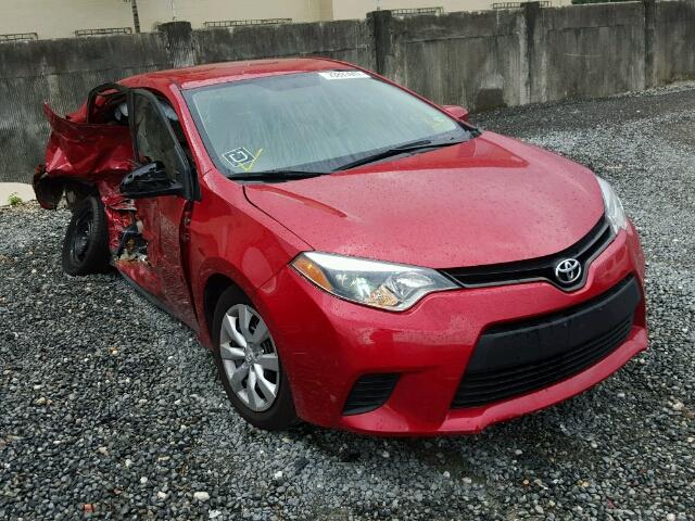 5YFBURHE2EP117772 - 2014 TOYOTA COR L/LE/L RED photo 1