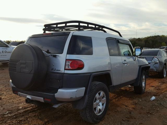 JTEBU11F18K052836 - 2008 TOYOTA FJ CRUISER SILVER photo 4