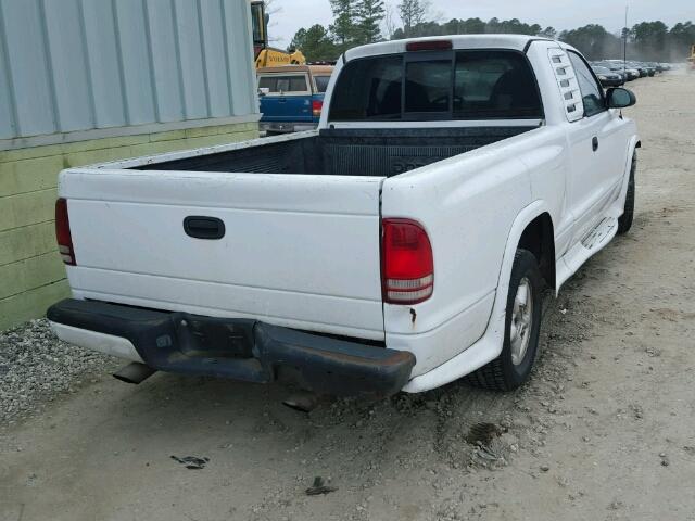 1B7GL23X0VS241904 - 1997 DODGE DAKOTA WHITE photo 4