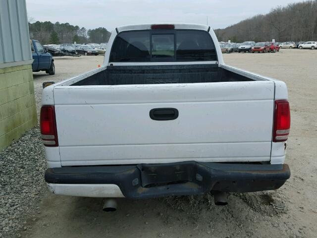 1B7GL23X0VS241904 - 1997 DODGE DAKOTA WHITE photo 6