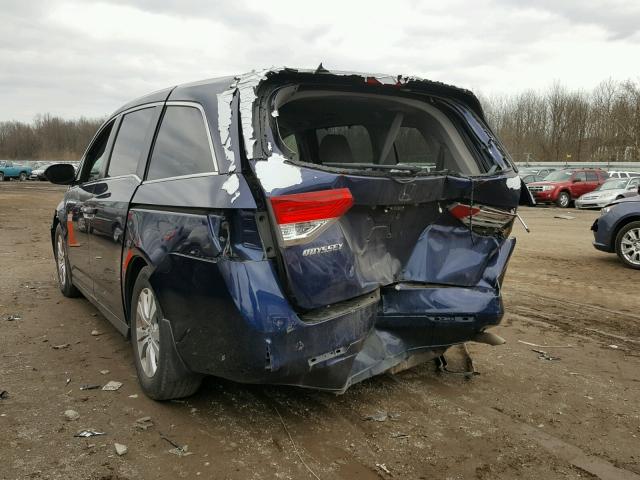 5FNRL5H6XEB082381 - 2014 HONDA ODYSSEY EX BLUE photo 3