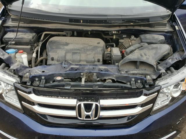 5FNRL5H6XEB082381 - 2014 HONDA ODYSSEY EX BLUE photo 7