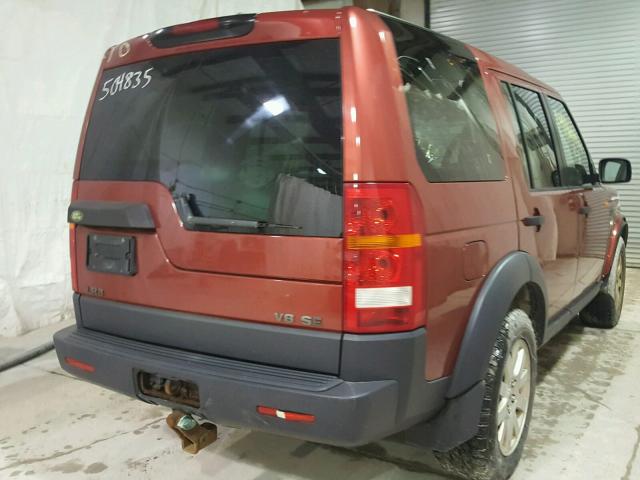 SALAE25406A376738 - 2006 LAND ROVER LR3 SE RED photo 4
