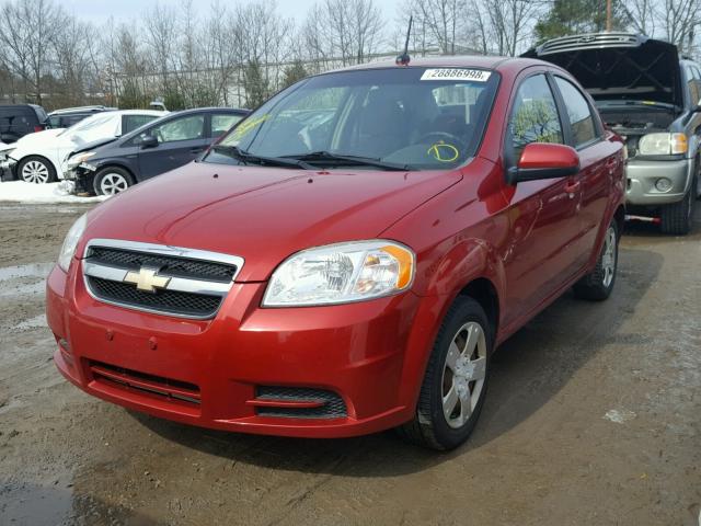 KL1TD5DE9AB120770 - 2010 CHEVROLET AVEO LS RED photo 2