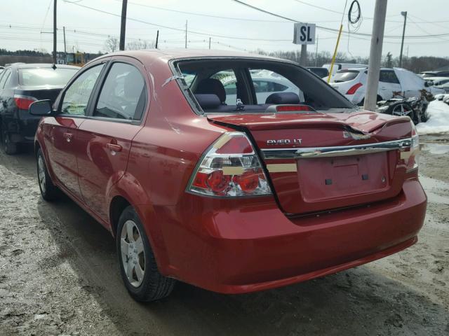 KL1TD5DE9AB120770 - 2010 CHEVROLET AVEO LS RED photo 3