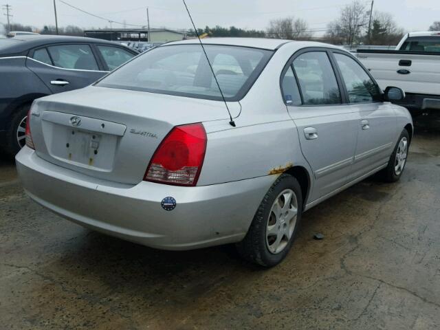 KMHDN46D54U776915 - 2004 HYUNDAI ELANTRA GL GRAY photo 4