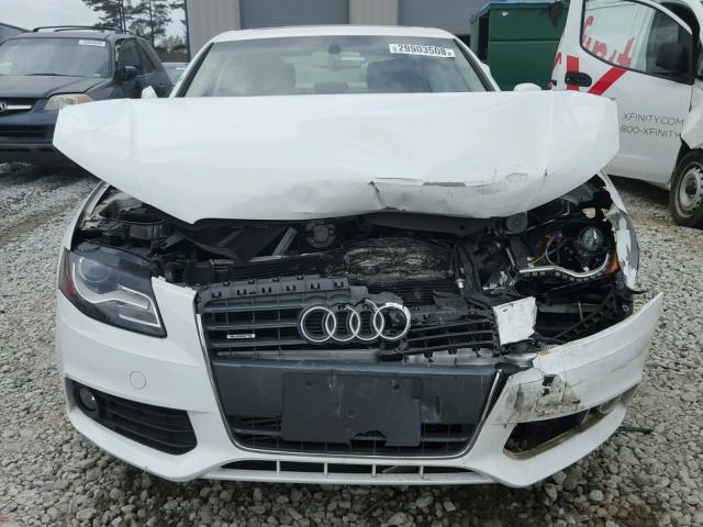 WAUFFAFL2BN049767 - 2011 AUDI A4 PREMIUM WHITE photo 7