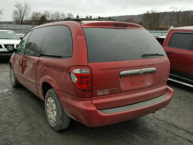 2C4GP34342R644562 - 2002 CHRYSLER TOWN & COU MAROON photo 3