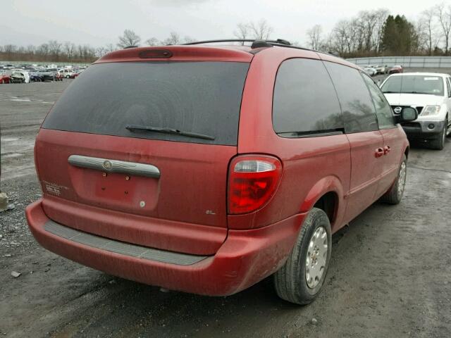 2C4GP34342R644562 - 2002 CHRYSLER TOWN & COU MAROON photo 4