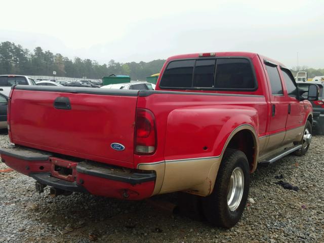 1FTWW32P94EA53194 - 2004 FORD F350 SUPER RED photo 4