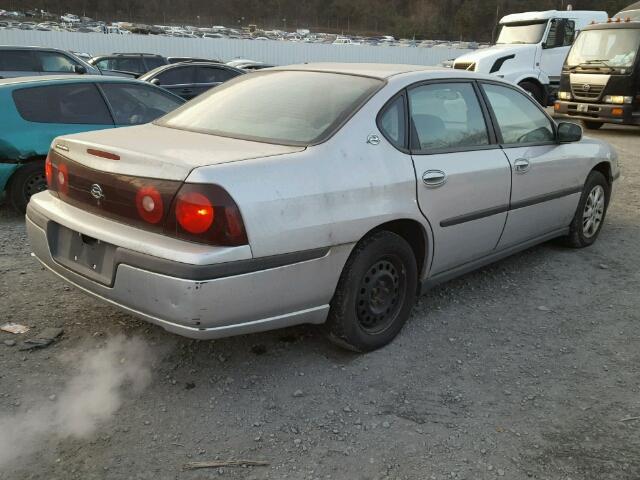 2G1WF52E929334334 - 2002 CHEVROLET IMPALA GRAY photo 4